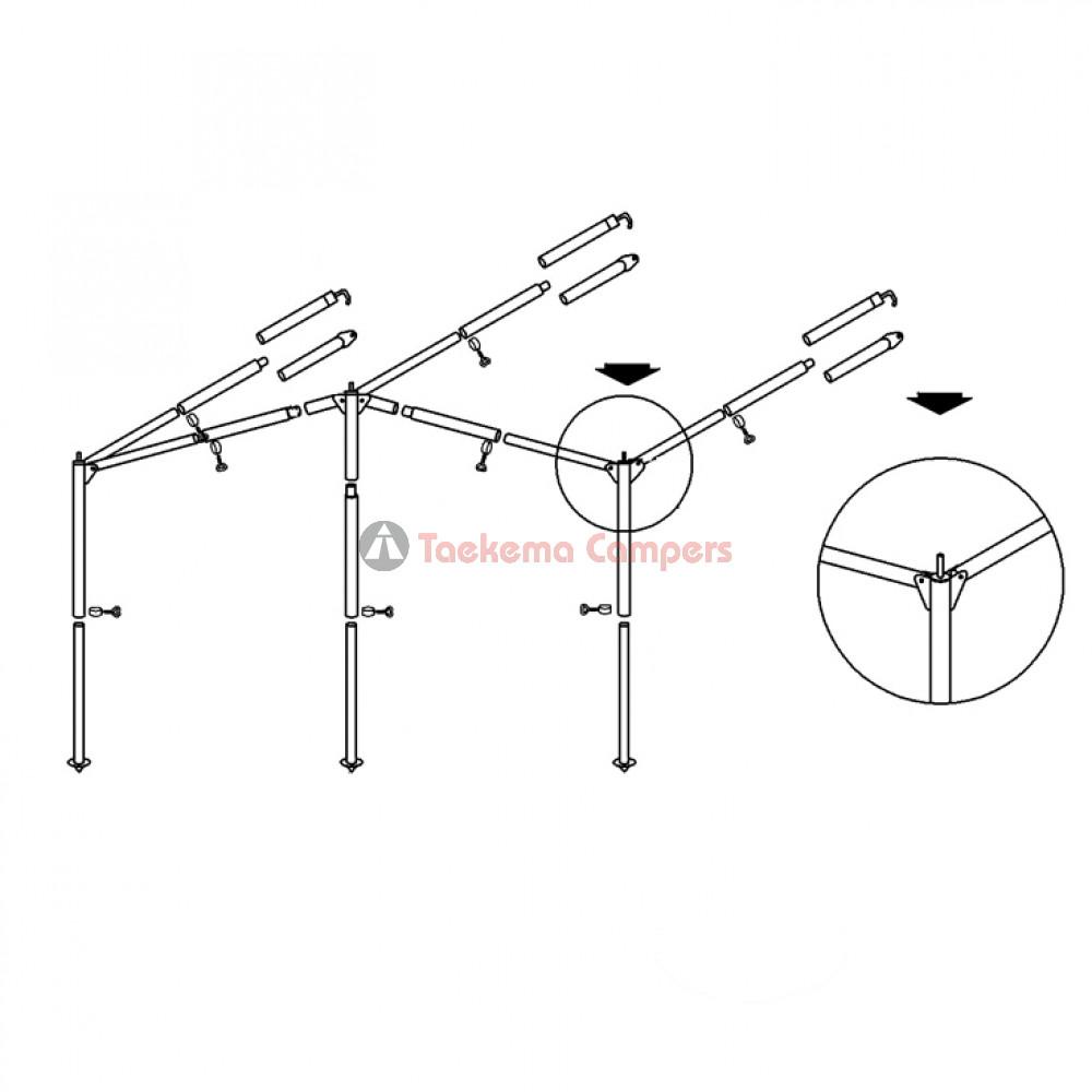 Campking Luifelframe Ameland L 25/22mm Alu