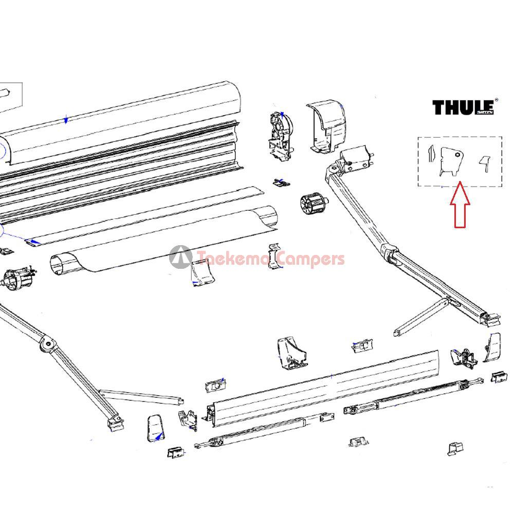 Thule Connection Pieces Tension Rafter 8000