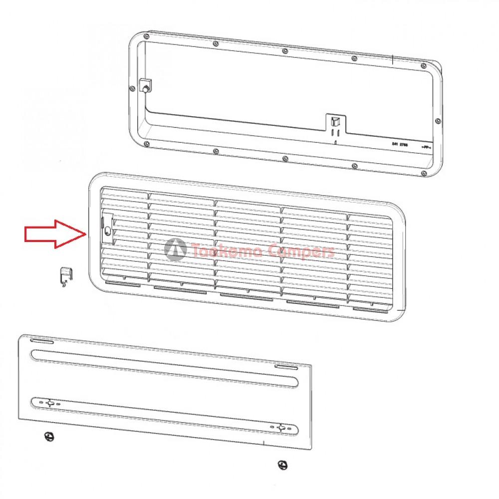 Dometic L200 Luchtafvoerrooster Bodem Grijs