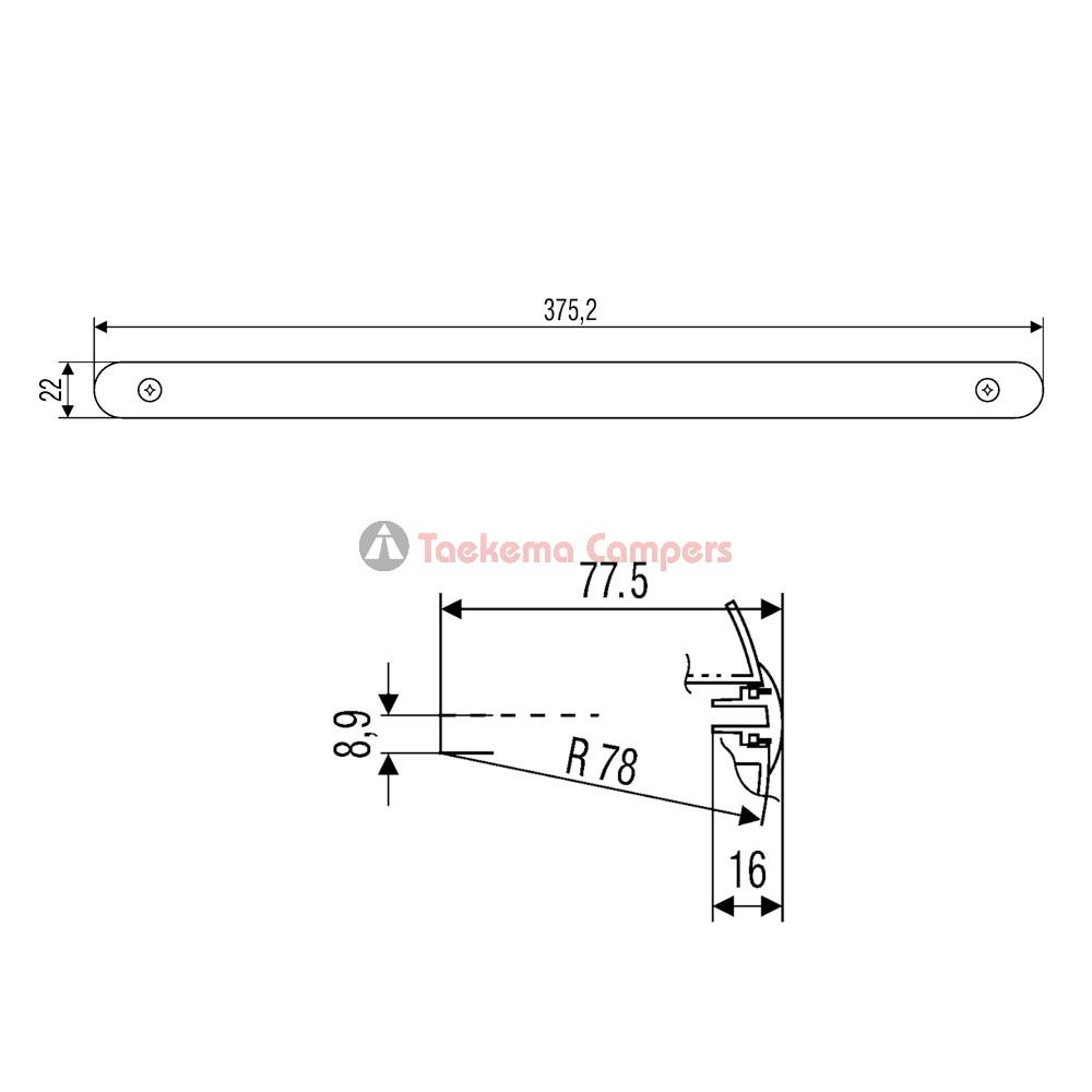 Hella Derde Remlicht LED PMMA Glas