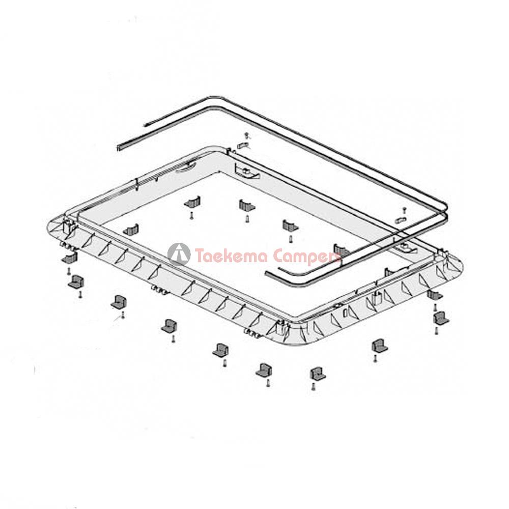 Dometic Heki 2 Buitenkader compleet 32-39 mm