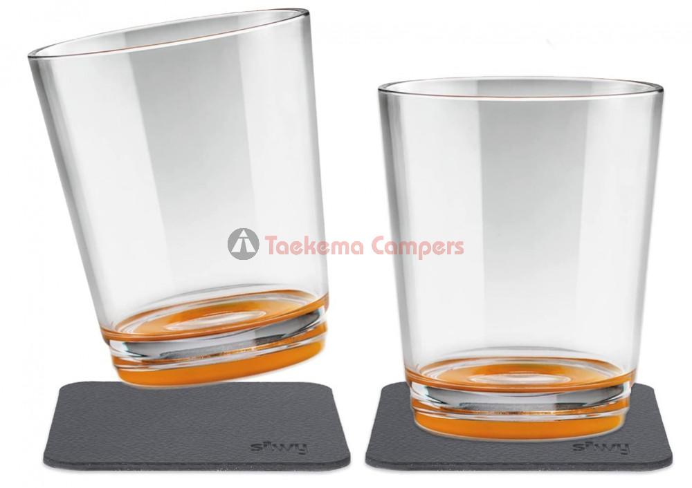 Silwy Tritan Glas 0.25L Oranje 2st.