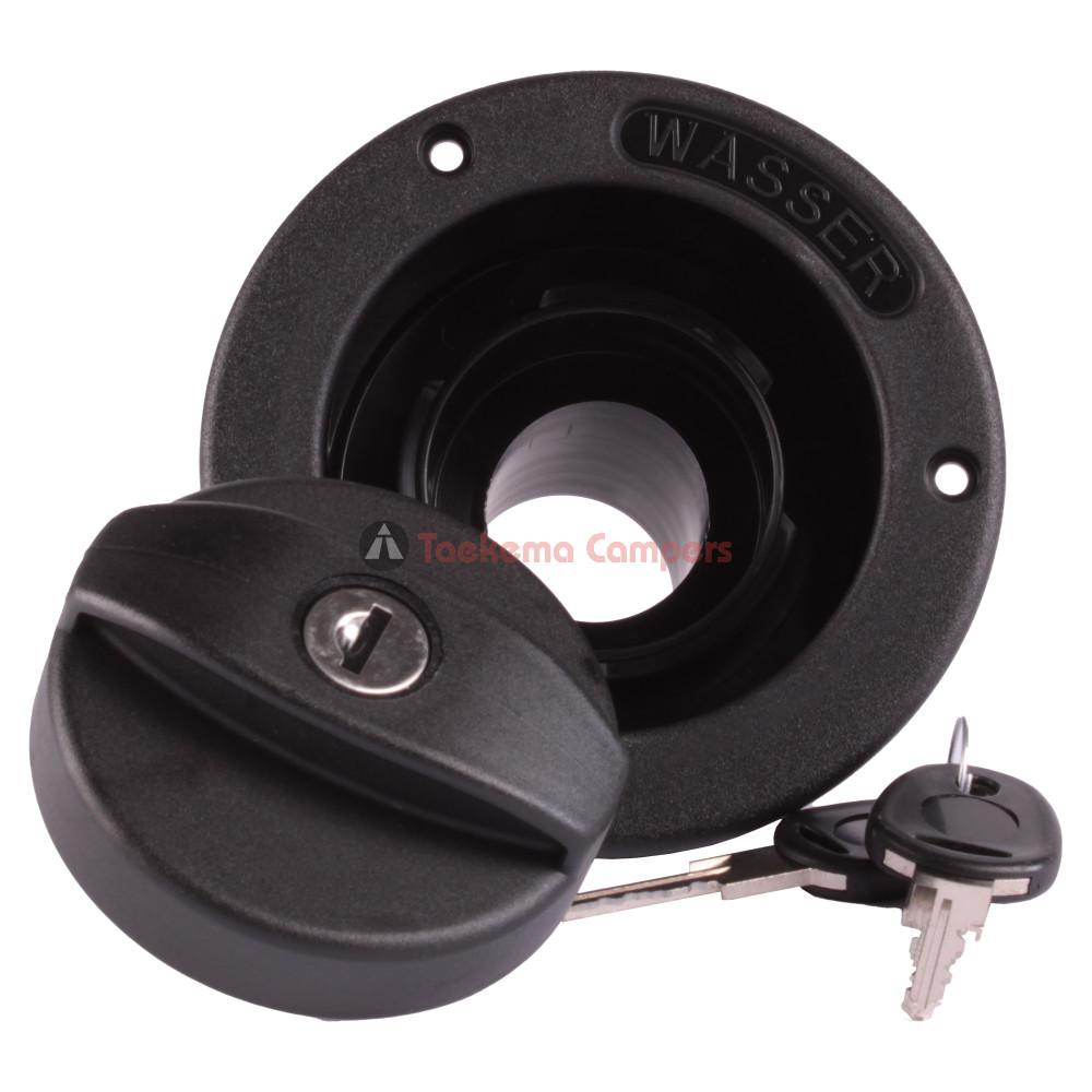 Watervulopening 40mm met Slot Zwart