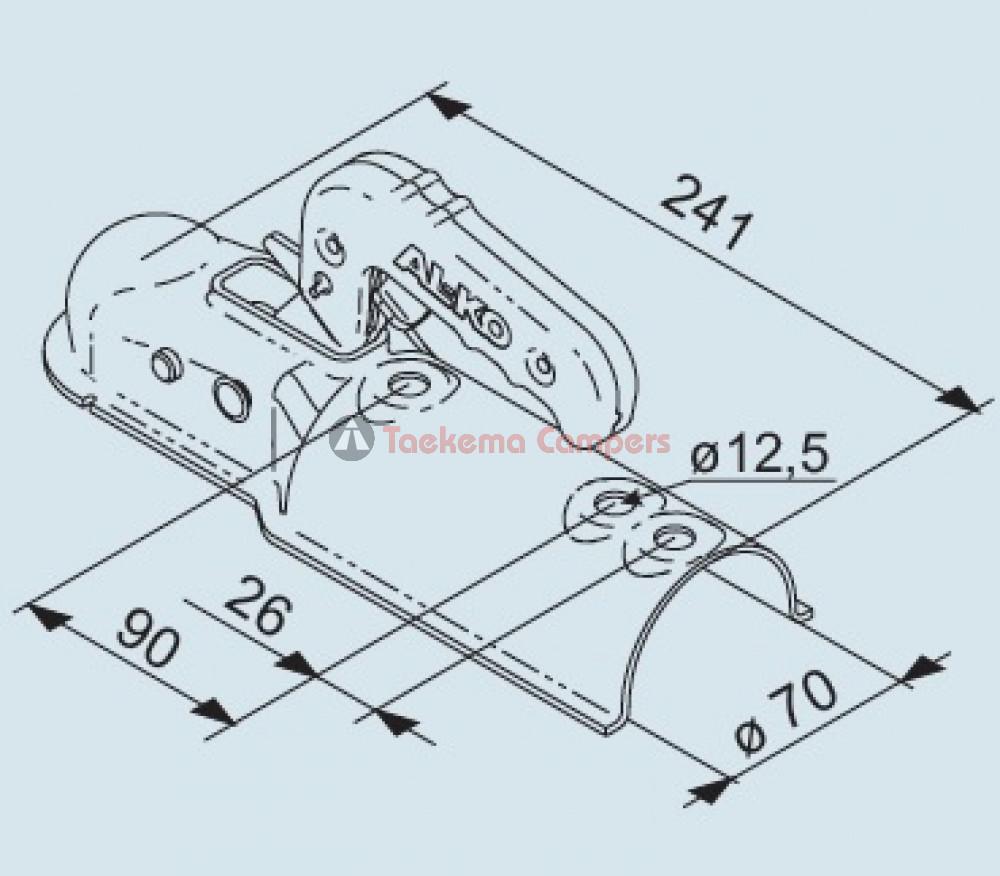 AL-KO Koppeling AK7 750kg Rond 70mm