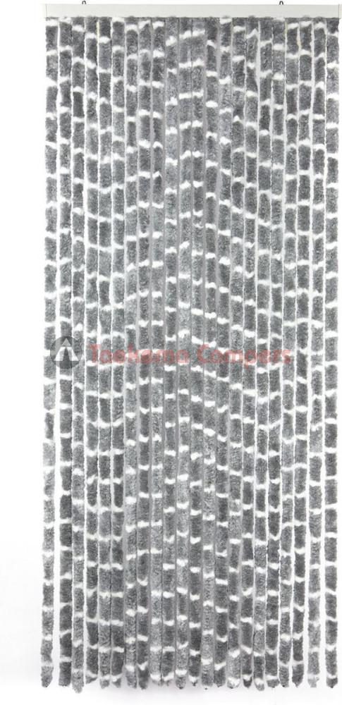 Arisol Chenille Gordijn 56x200 Grijs/Wit